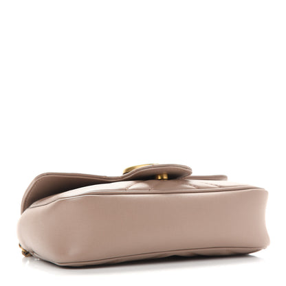 Gucci Calfskin Matelasse Super Mini GG Marmont Shoulder Bag Porcelain Rose 4 of 9