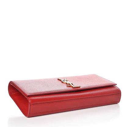 Saint Laurent Grain De Poudre Classic Monogram Cassandre Clutch New Red 4 of 9
