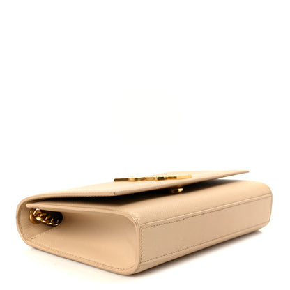Saint Laurent Grain De Poudre Medium Monogram Kate Satchel Nude Powder 4 of 11