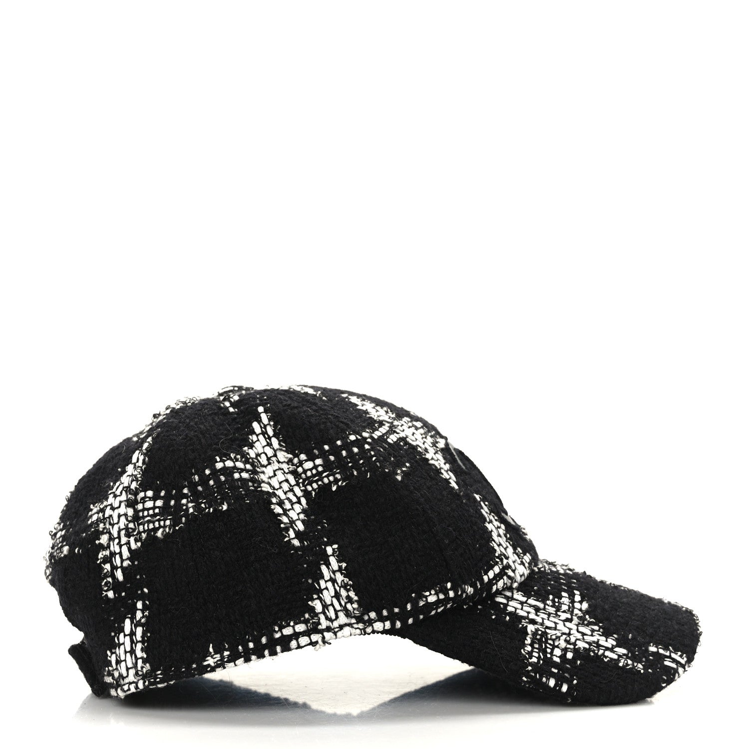 Chanel Tweed CC Cap Hat S Black White 4 of 8