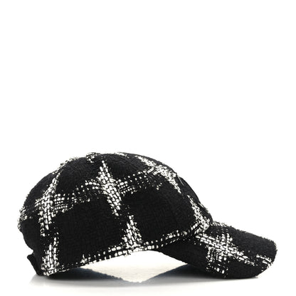 Chanel Tweed CC Cap Hat S Black White 4 of 8
