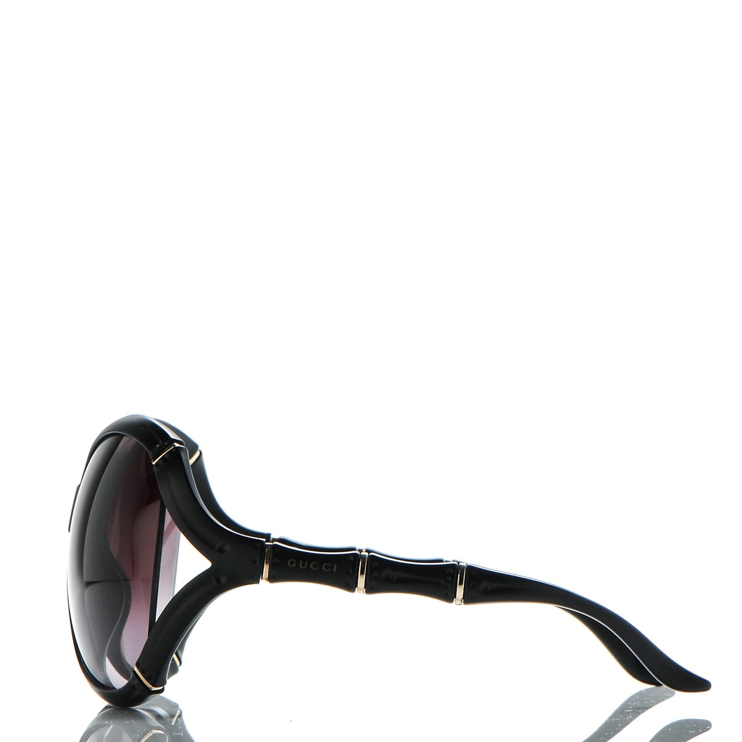 Oversized Oval Bamboo Sunglasses 3509/S Black