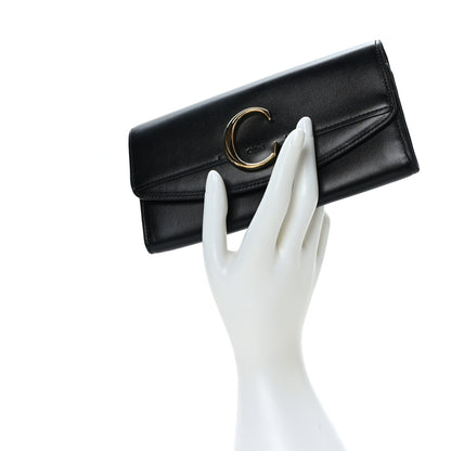 Chloe Calfskin Long Flap C Wallet Black 2 of 7