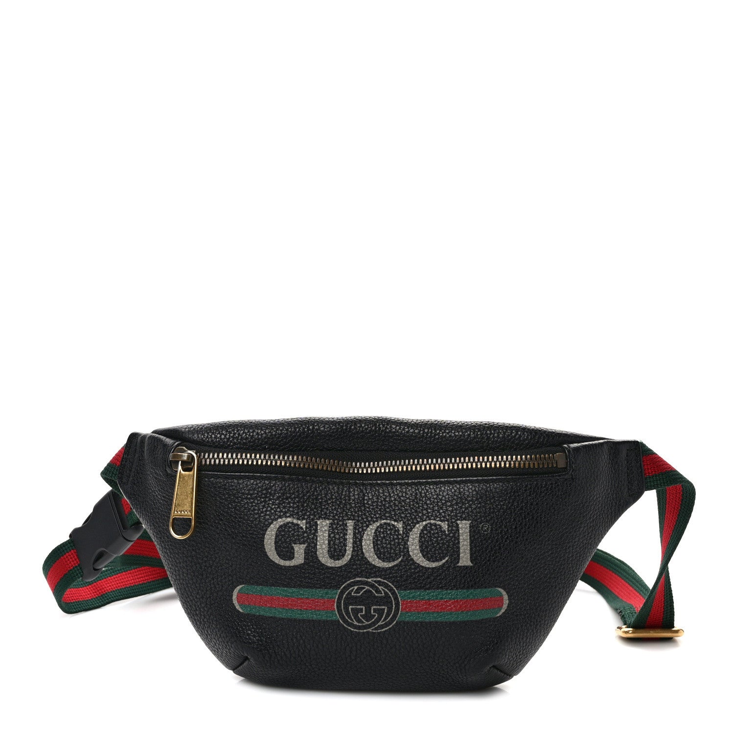 Gucci Grained Calfskin Small Logo Belt Bag Black 1 of 9