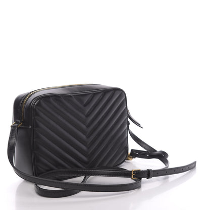 Saint Laurent Calfskin Matelasse Monogram Lou Camera Bag Black 3 of 16