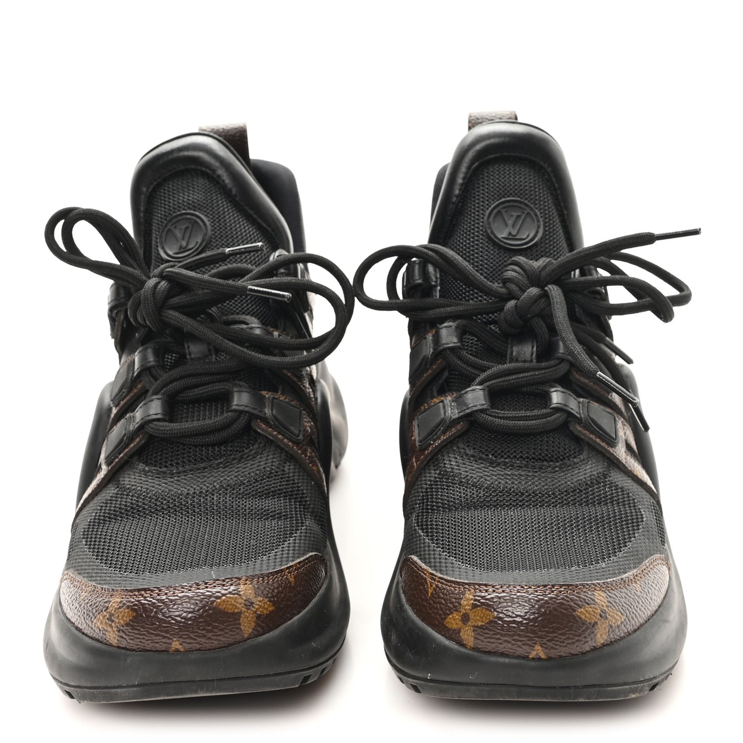 Calfskin Patent Monogram LV Archlight Sneakers 37.5 Black