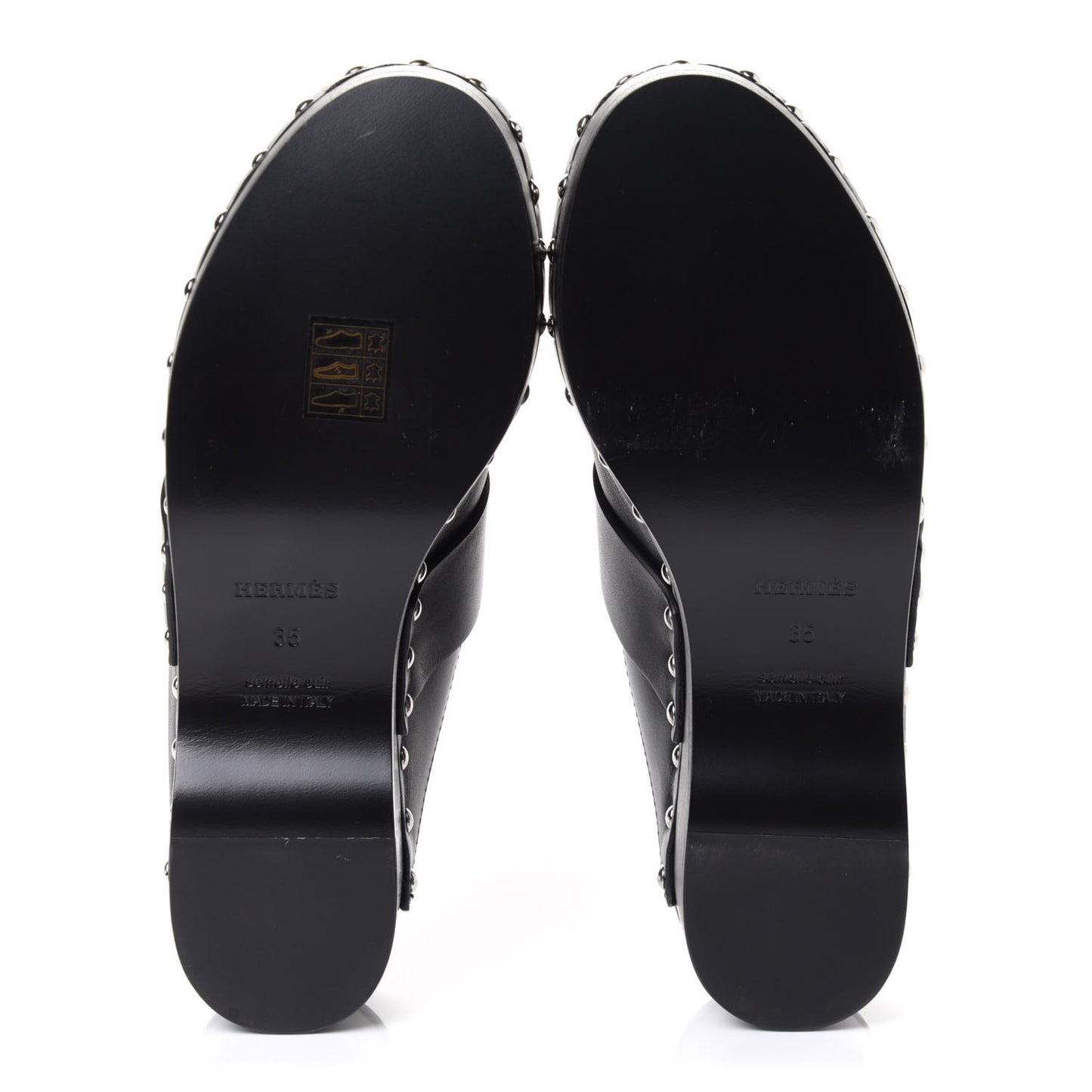 Calfskin Calya Mules 35 Black