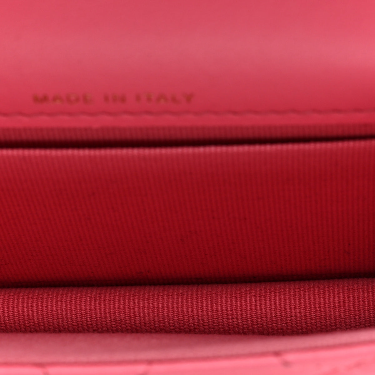 Lambskin Quilted CC Hook Card Holder Pink