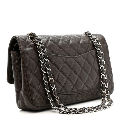 Chanel Caviar Quilted Medium Double Flap Brown 4 of 33