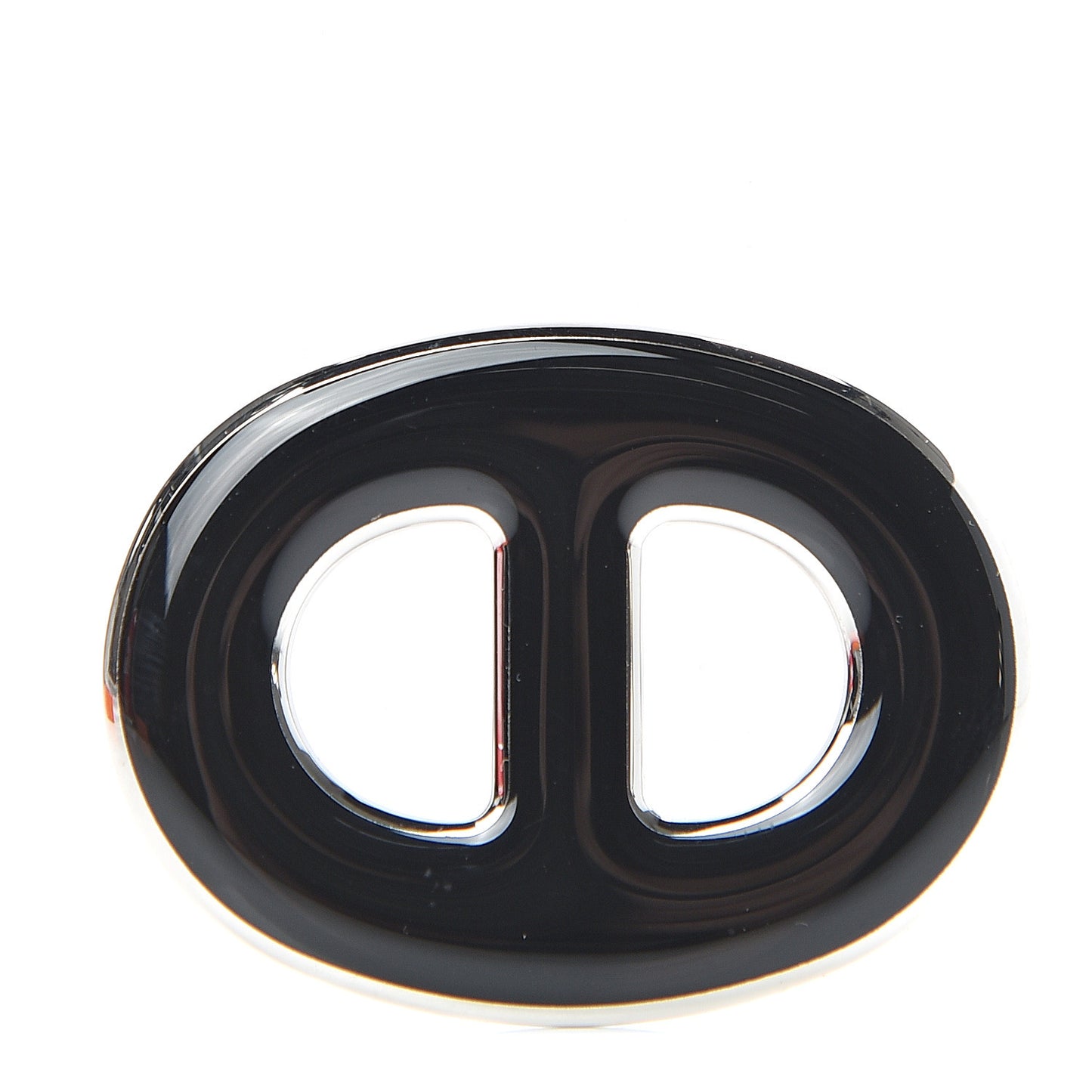 Enamel Gavroche Scarf Ring Black