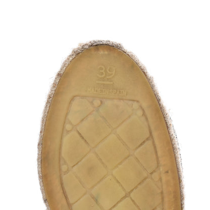 Chanel Lambskin CC Espadrilles 39 Navy Black 8 of 10