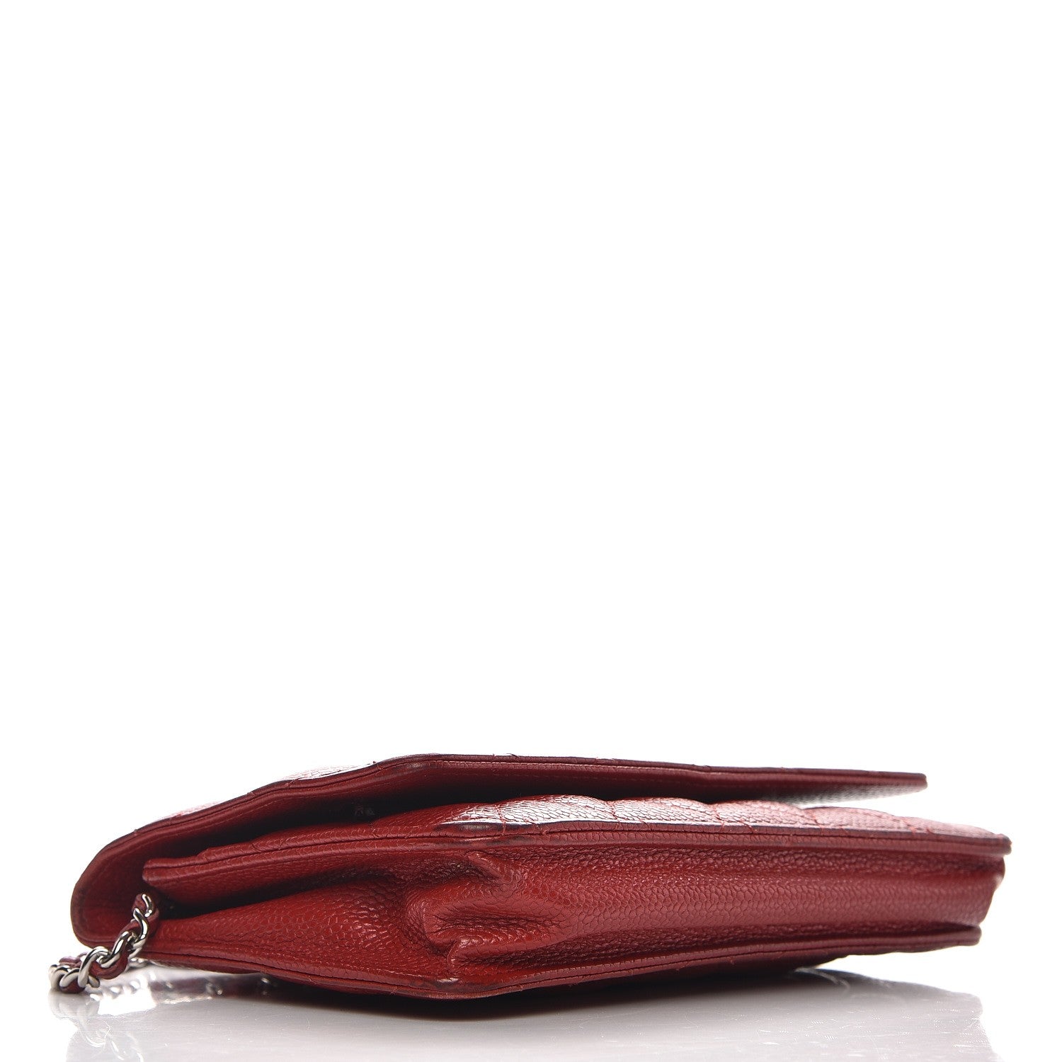 Chanel Caviar Quilted Wallet on Chain WOC Red 4 of 14