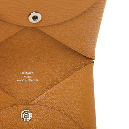 Hermes Chevre Mysore Calvi Card Case Moutarde 6 of 10