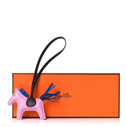 Hermes Milo Lambskin Grigri Rodeo Horse Bag Charm PM Mauve Sylvestre Bleu France Rouge Sellier 4 of 4