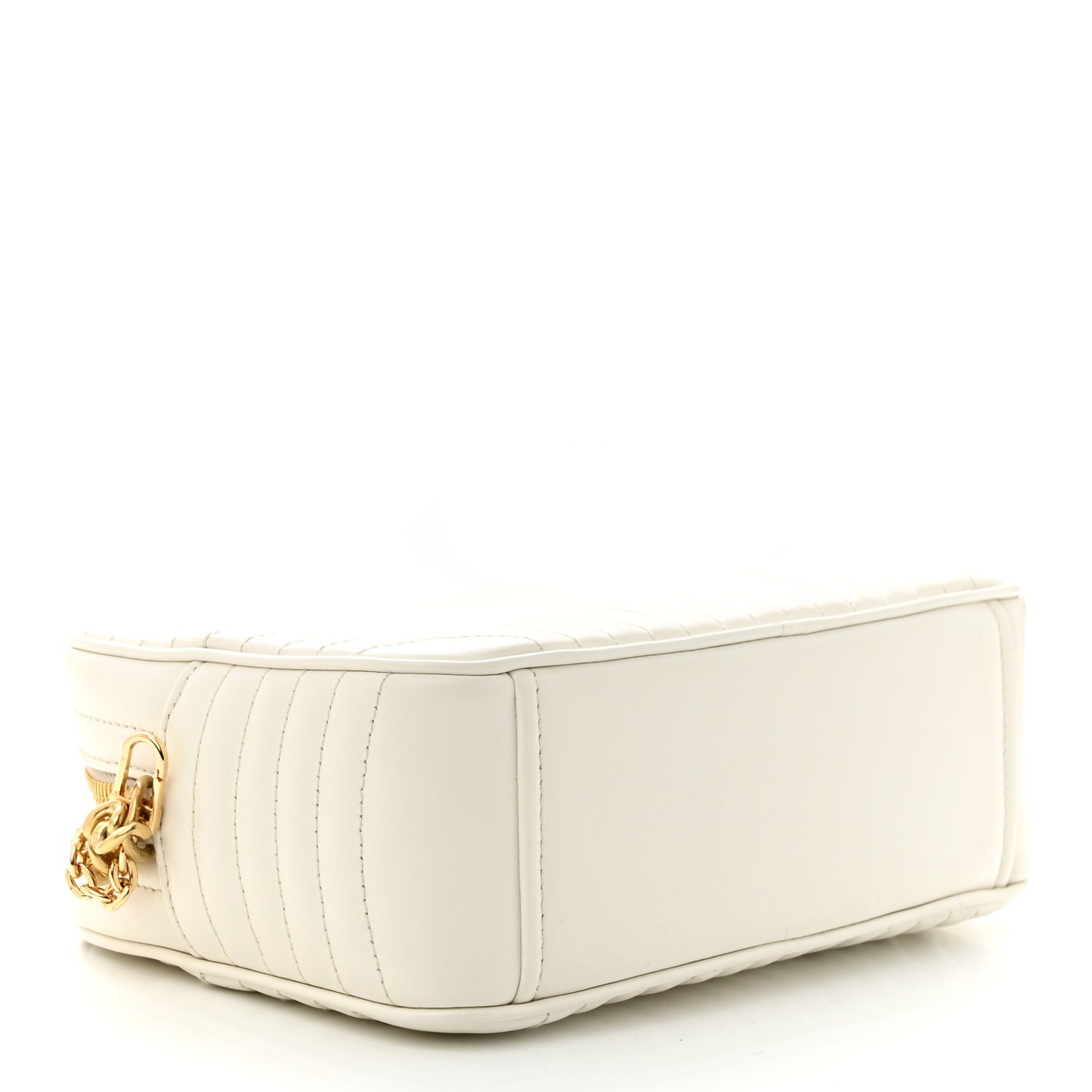 Soft Calfskin Diagramme Crossbody Bag White