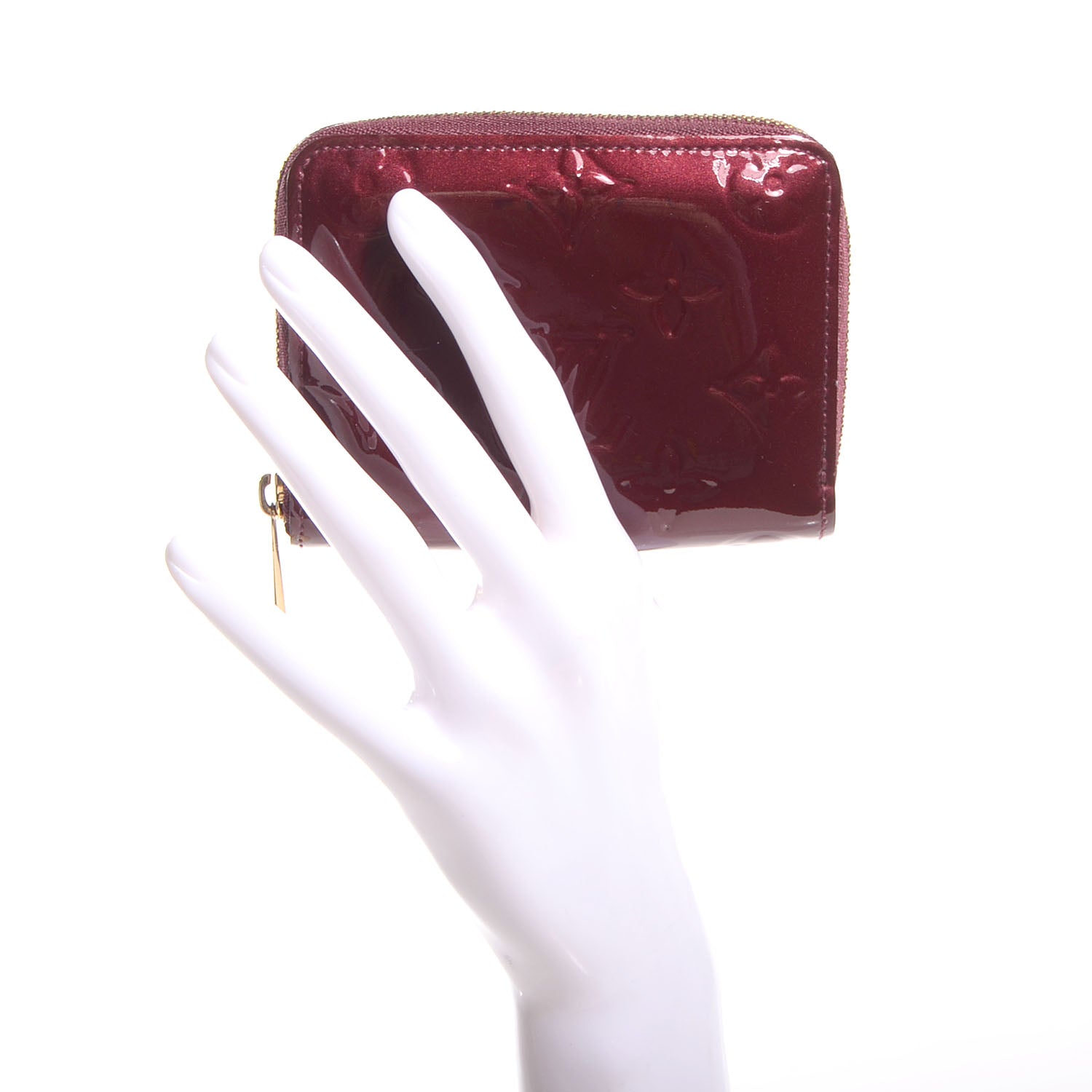 Louis Vuitton Vernis Zippy Coin Purse Wallet Rouge Fauviste 2 of 7