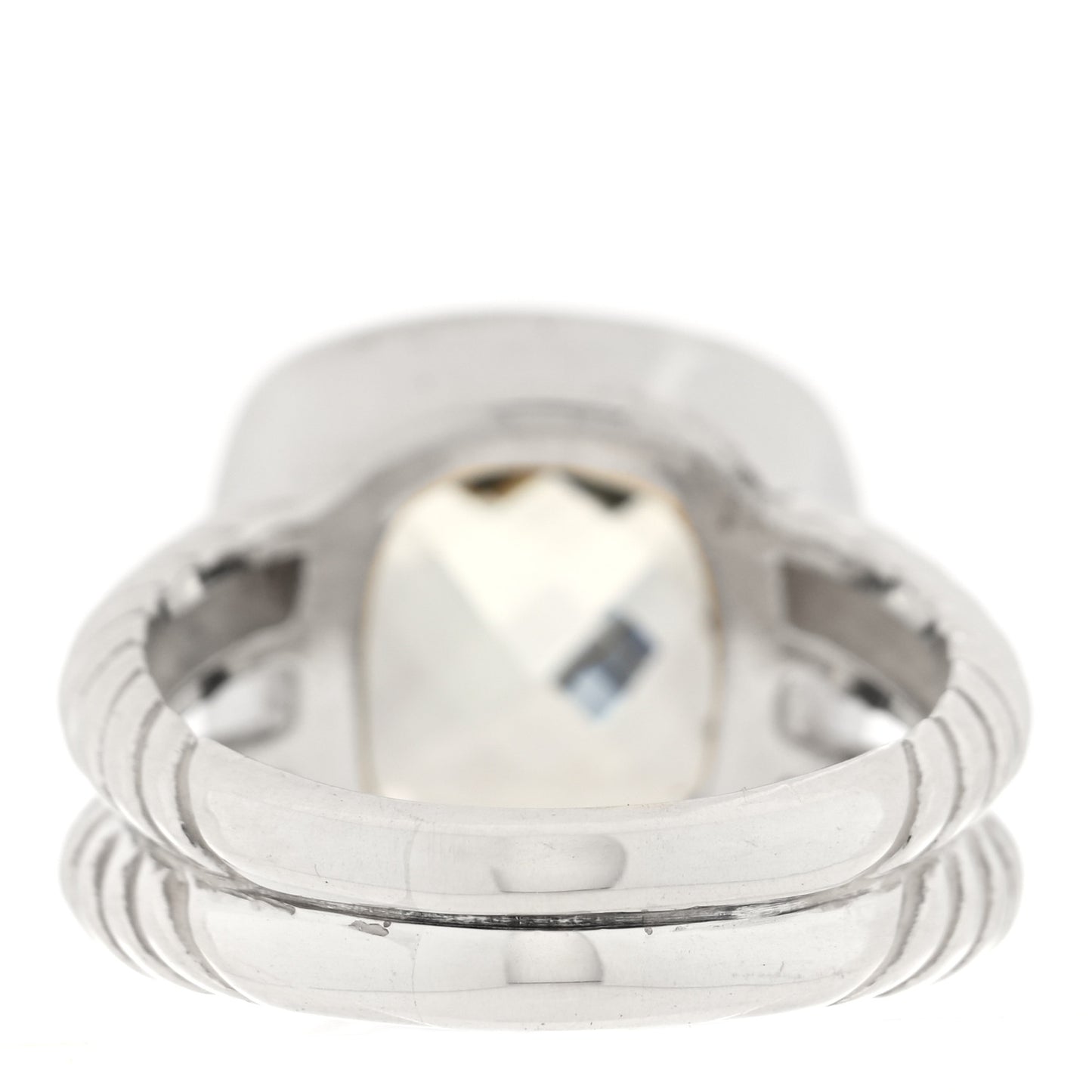 Sterling Silver Diamond Prasiolite 11mm Albion Ring 56 7.75