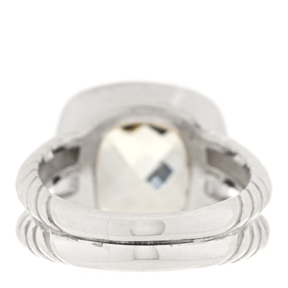 David Yurman Sterling Silver Diamond Prasiolite 11mm Albion Ring 56 7.75 3 of 4