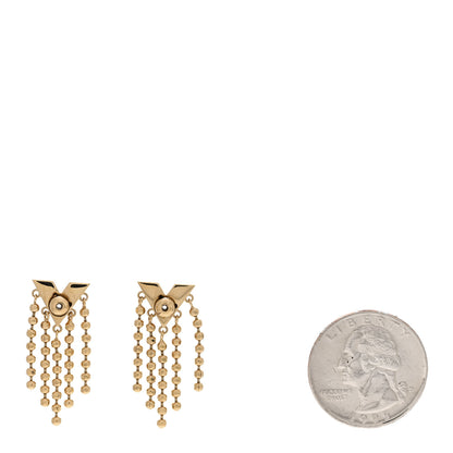 Louis Vuitton V Tassel Earrings Gold 2 of 3