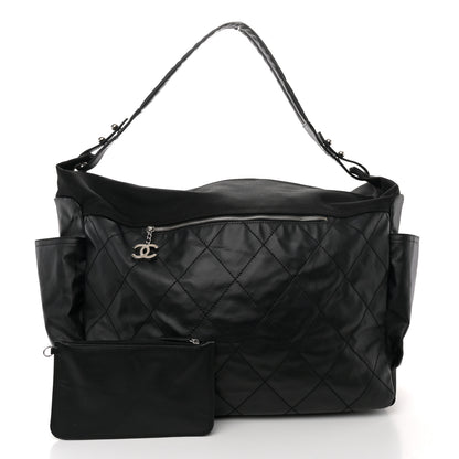 Chanel Coated Canvas Stitched XL Paris Biarritz Tote Black 3 of 11