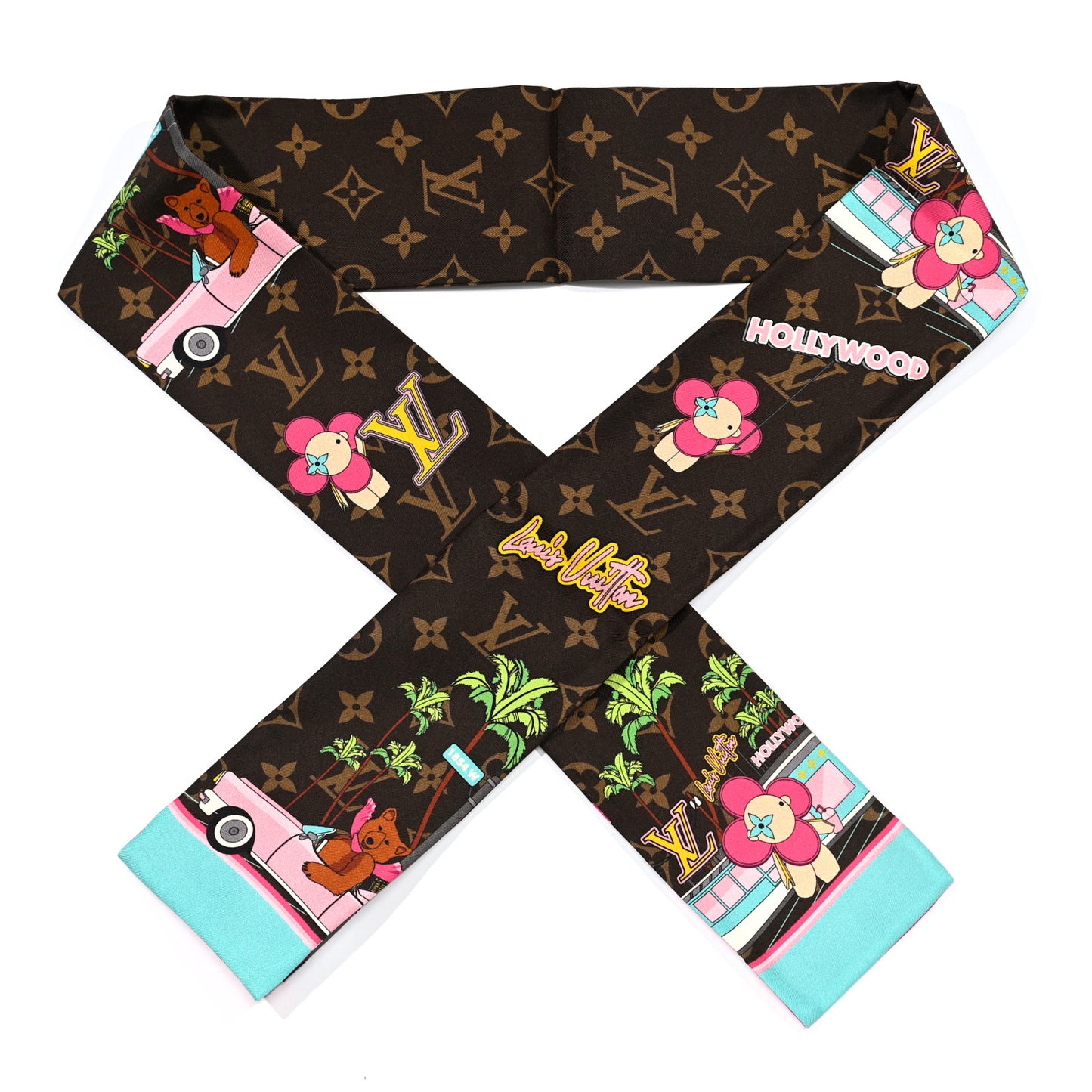 Silk Monogram 2021 Hollywood Christmas Animation Bandeau Marron
