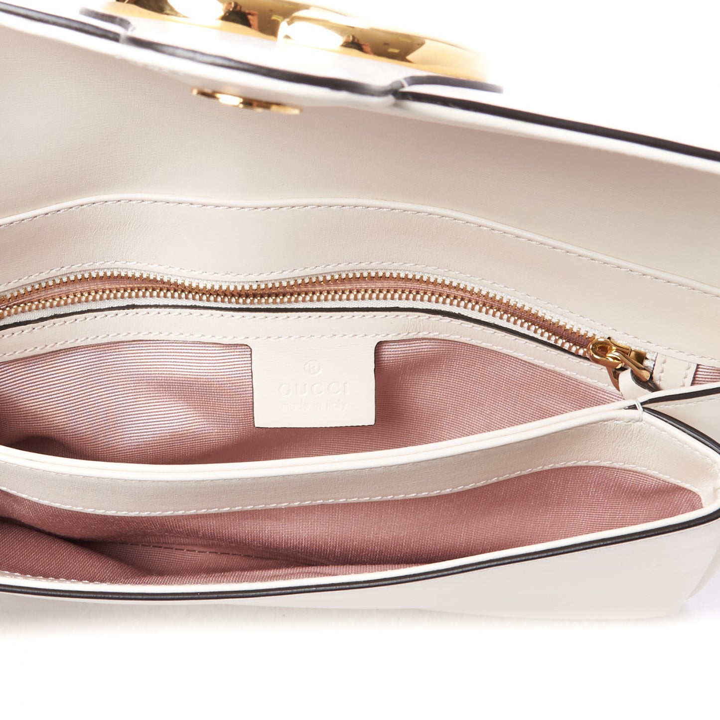 Calfskin Small Arli Flap Shoulder Bag Mystic White