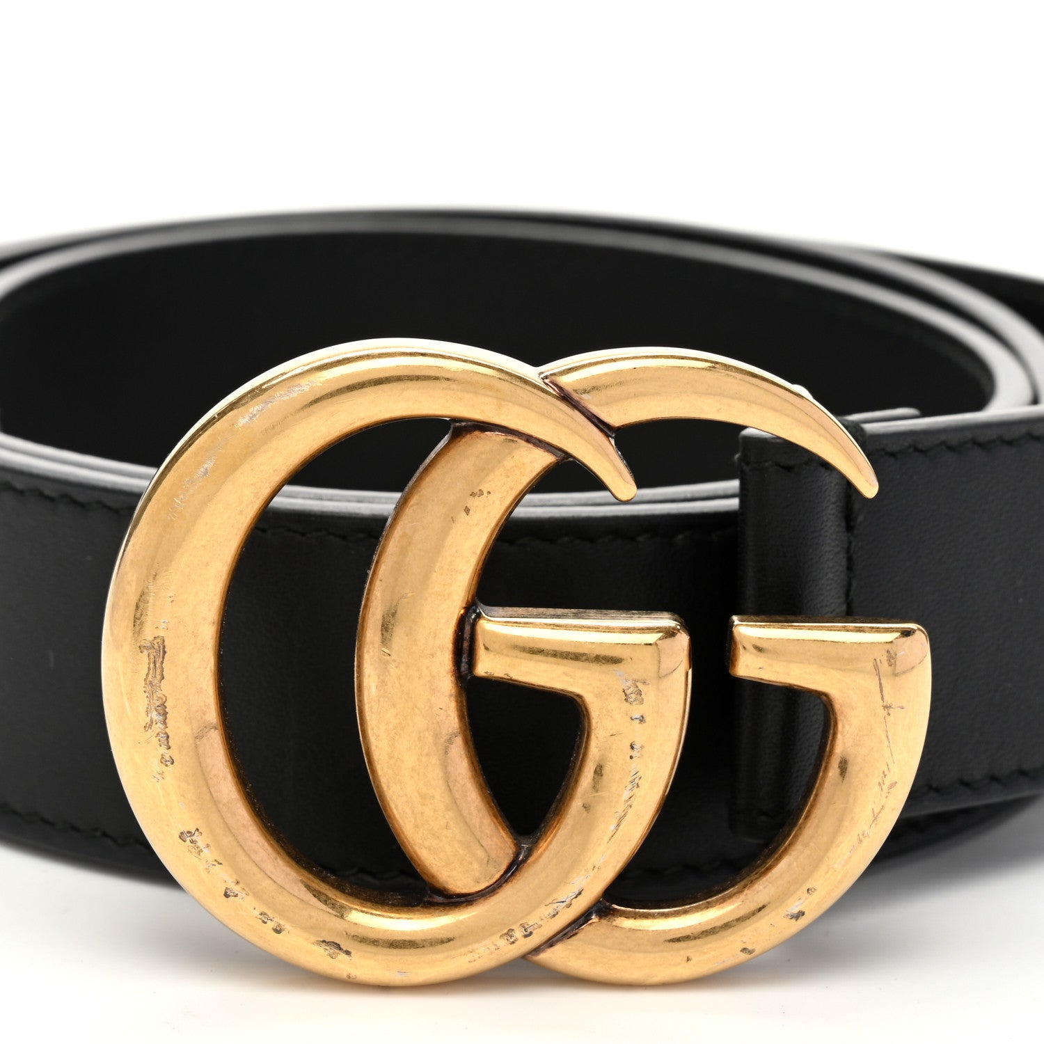 Gucci Calfskin Double G 30mm Belt 85/34 Black 6 of 6