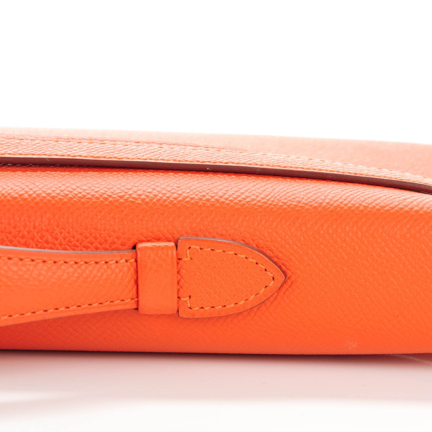 Hermes Epsom Kelly Cut Clutch Pochette Feu 12 of 13