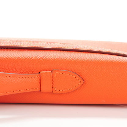 Hermes Epsom Kelly Cut Clutch Pochette Feu 12 of 13