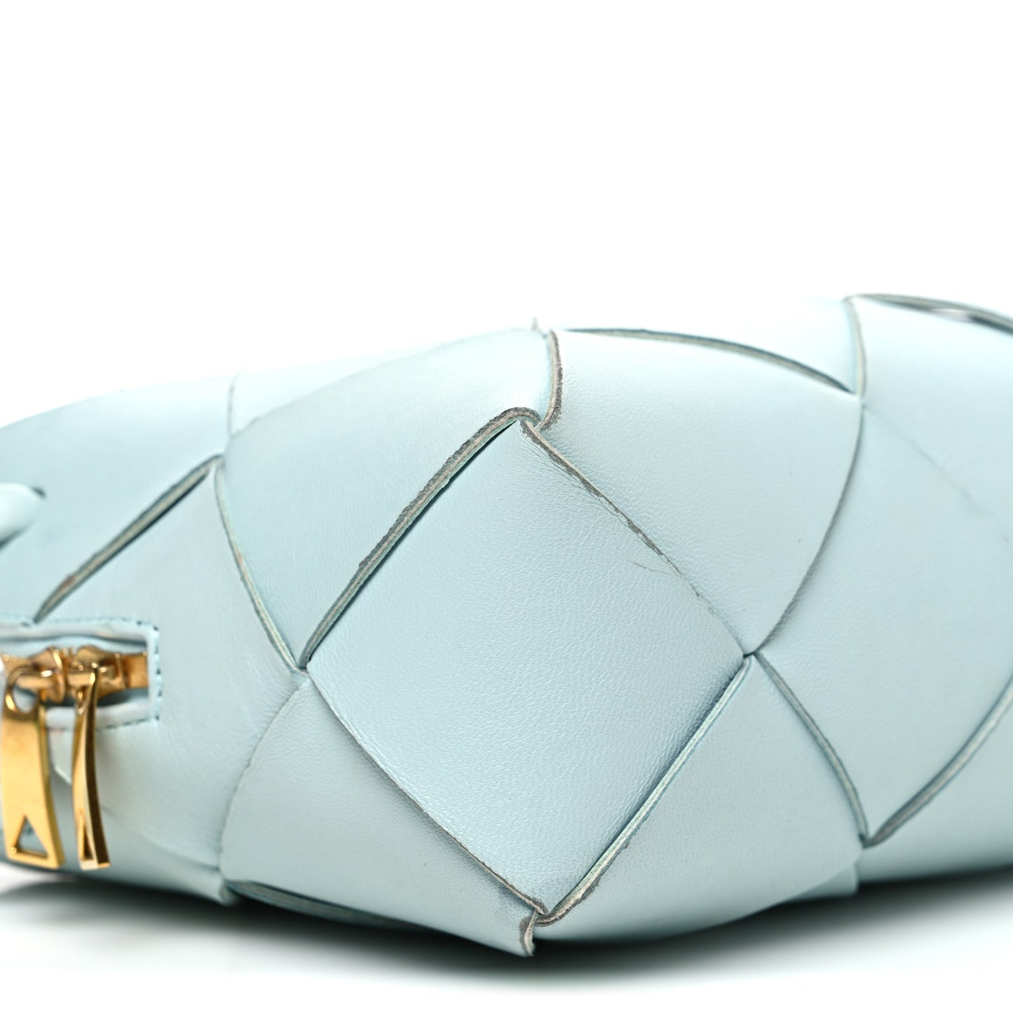 Lambskin Maxi Intrecciato Small Cassette Camera Bag Teal Washed