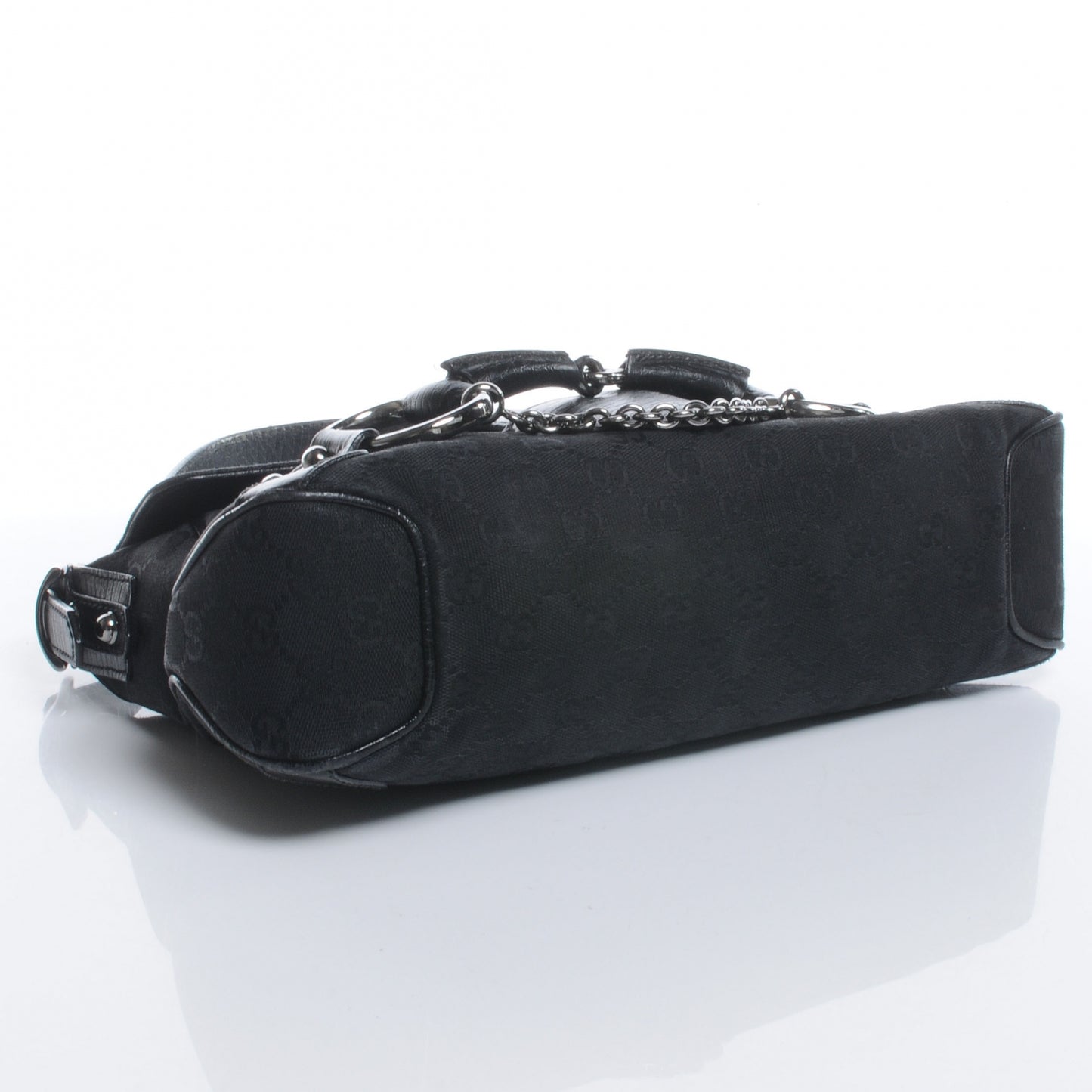 Monogram Horsebit Flap Bag Black