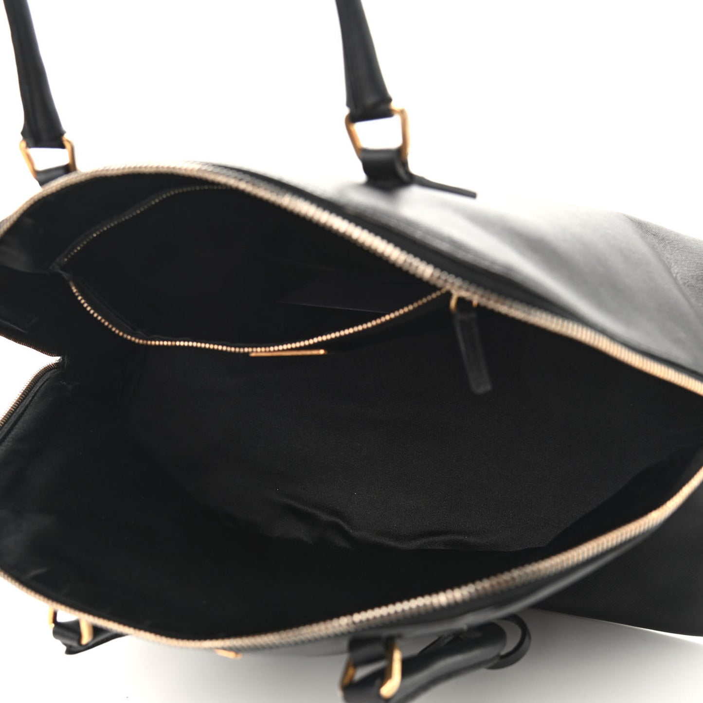 Saffiano Lux Large Promenade Tote Black
