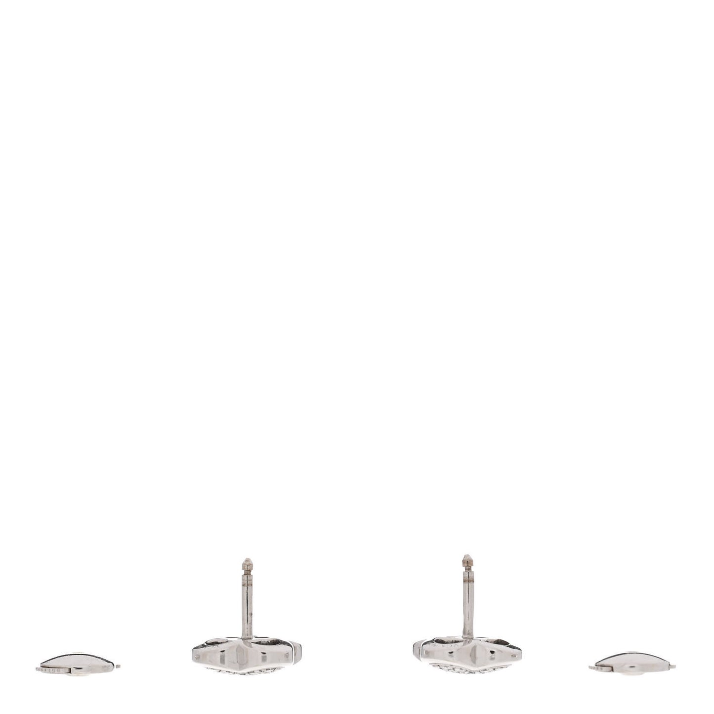 18K White Gold Diamond Pure Alhambra Earrings