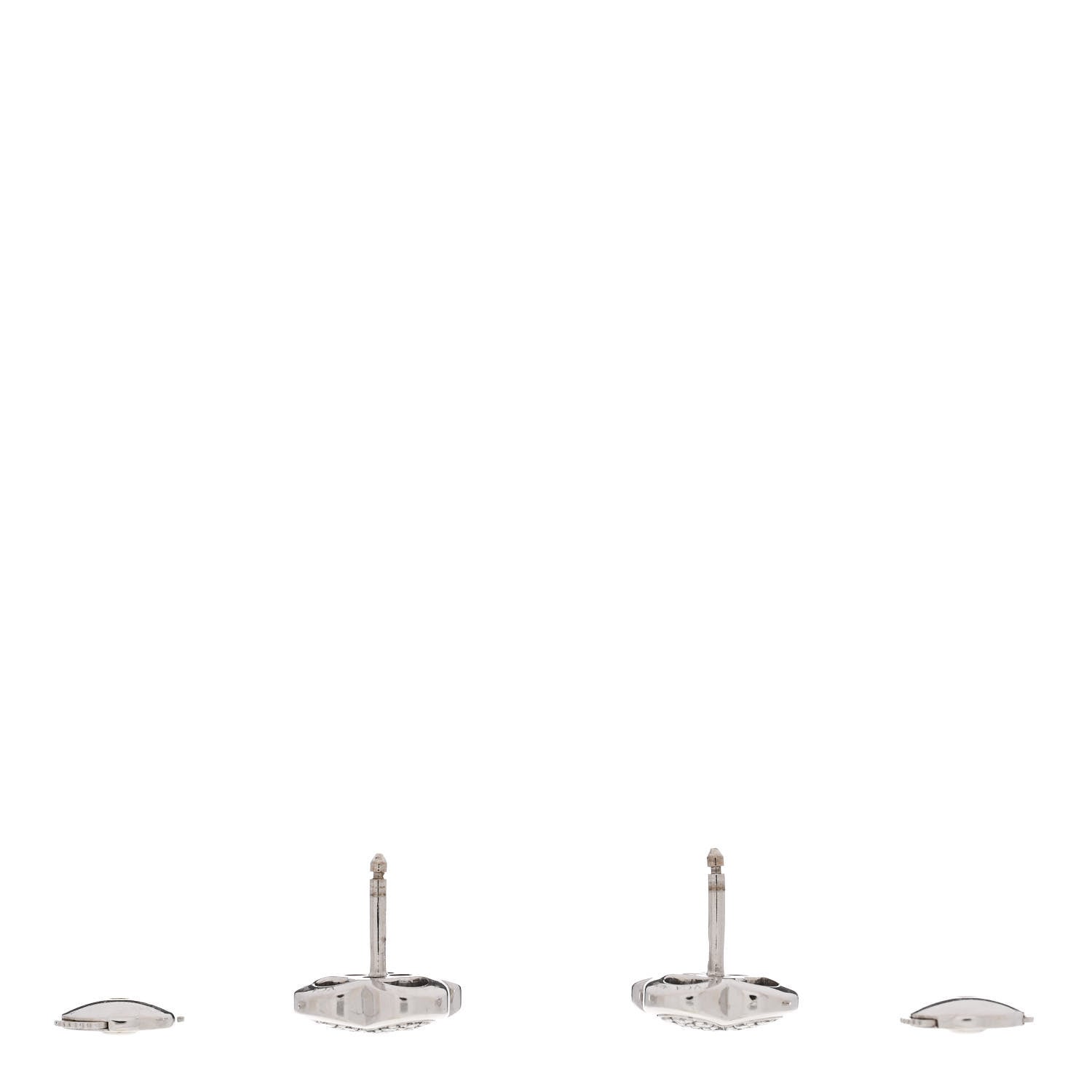 Van Cleef & Arpels 18K White Gold Diamond Pure Alhambra Earrings 3 of 5