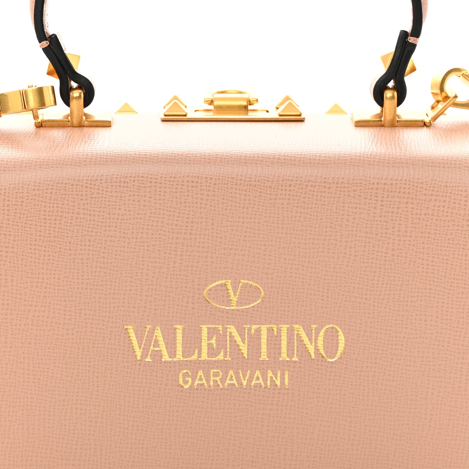 Valentino Garavani Grainy Calfskin Rockstud Alcove Box Top-Handle Bag Rose Cannelle 7 of 14