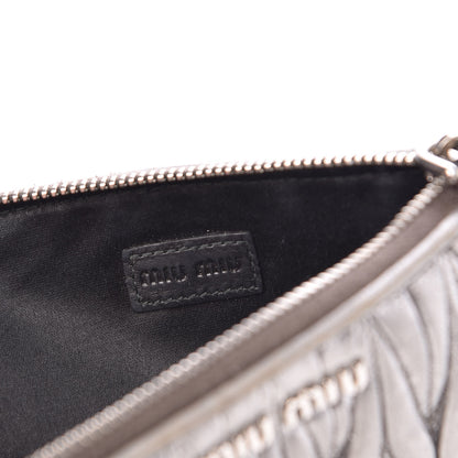 Miu Miu Nappa Matelasse Pouch Cromo 6 of 11