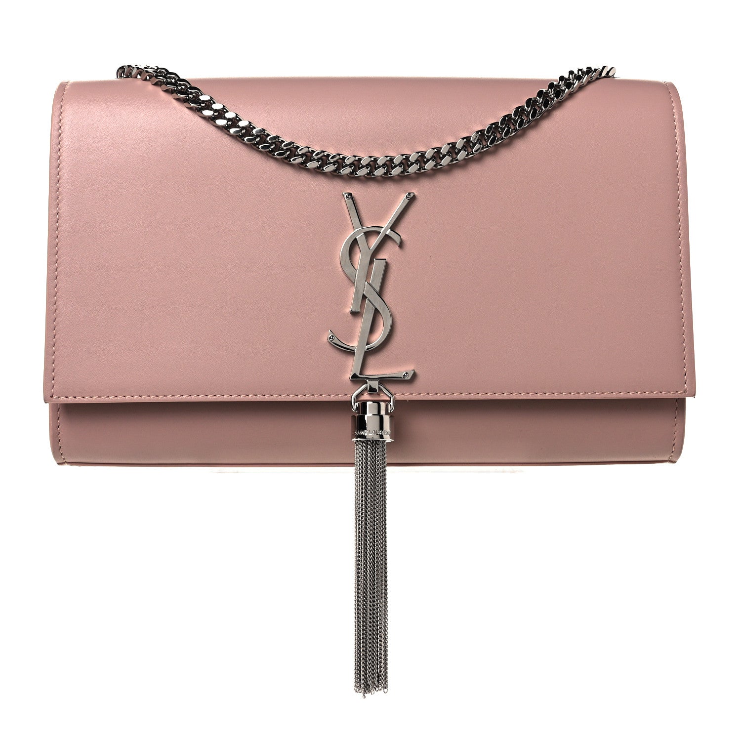 Saint Laurent Smooth Calfskin Medium Classic Monogram Kate Tassel Satchel Pink 2 of 15