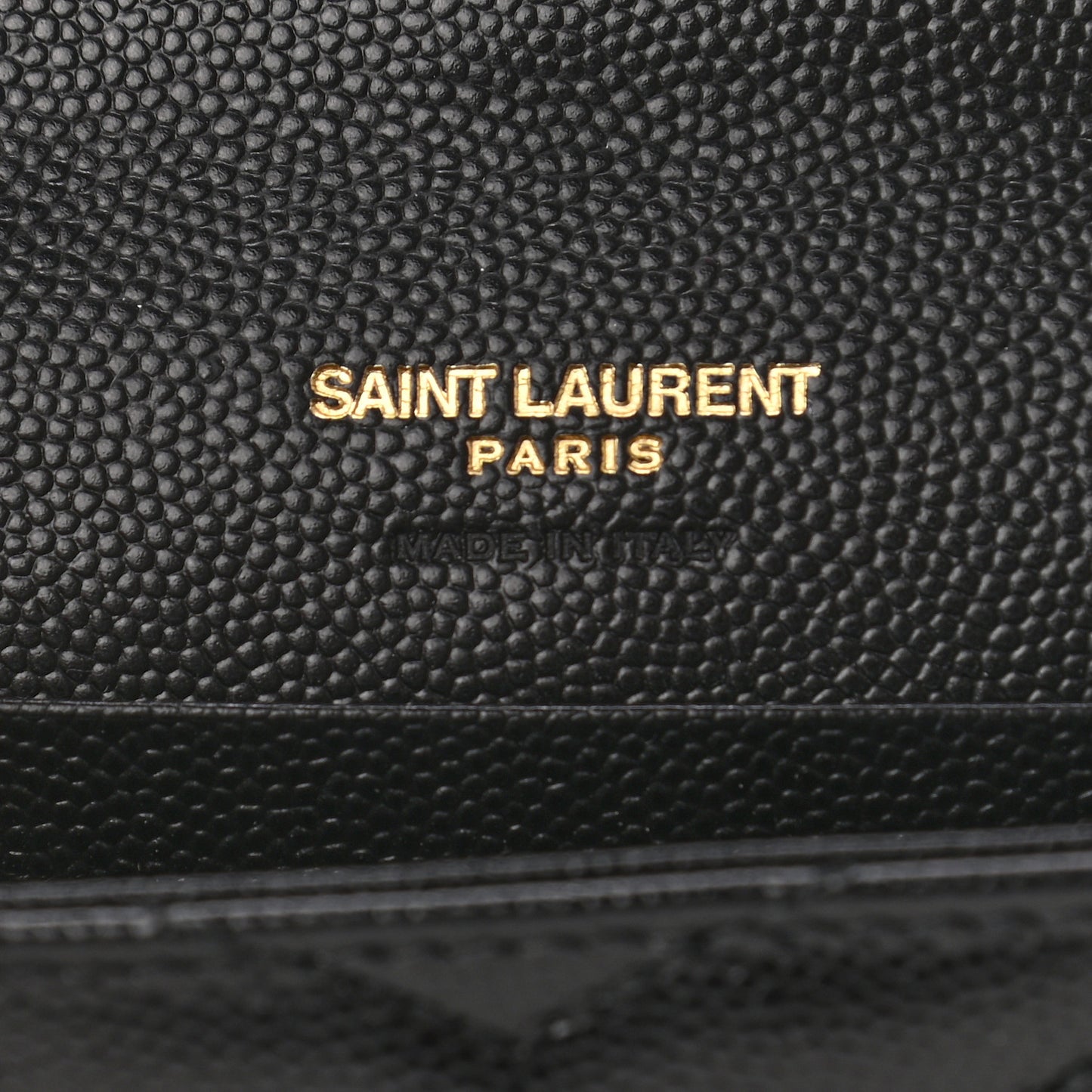 Grain De Poudre Matelasse Chevron Small Monogram Envelope Wallet Black