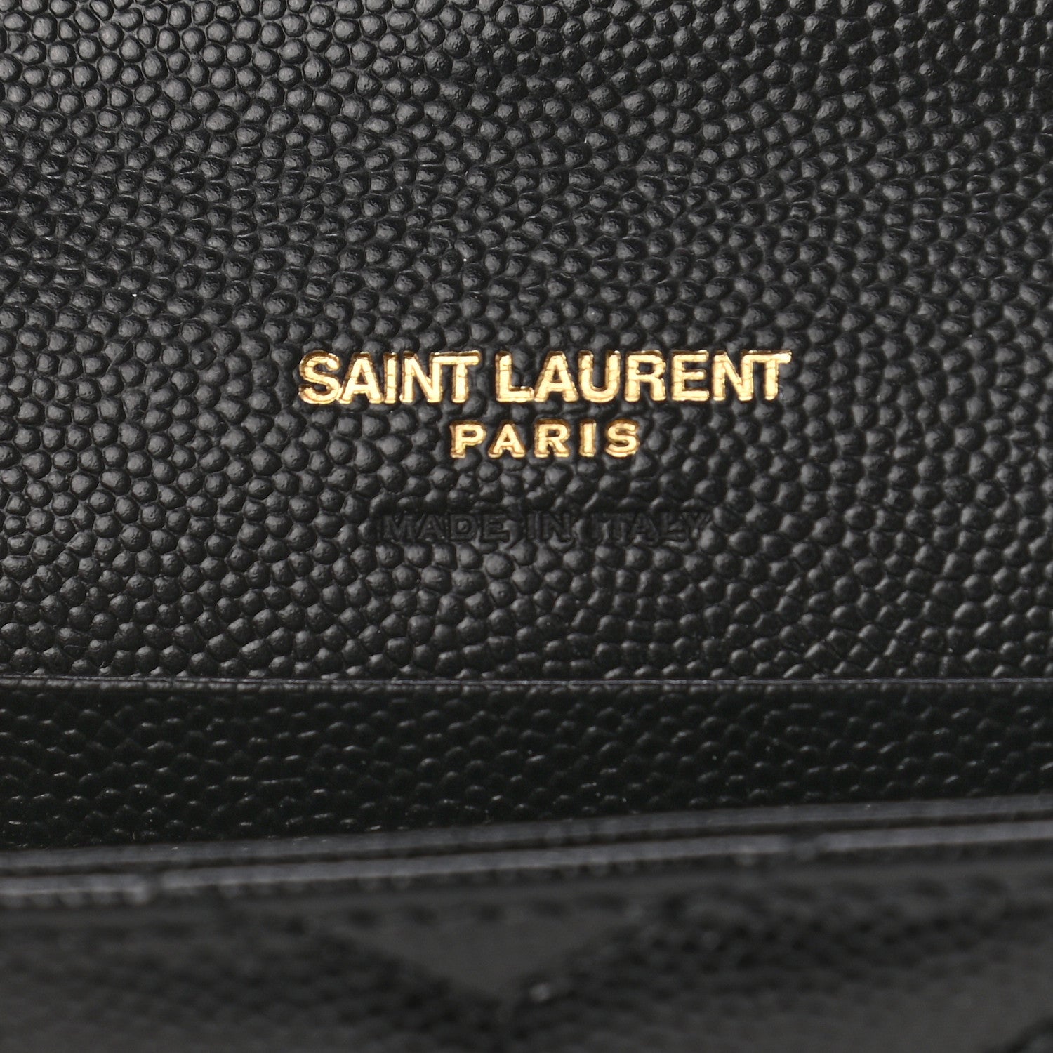 Saint Laurent Grain De Poudre Matelasse Chevron Small Monogram Envelope Wallet Black 5 of 6