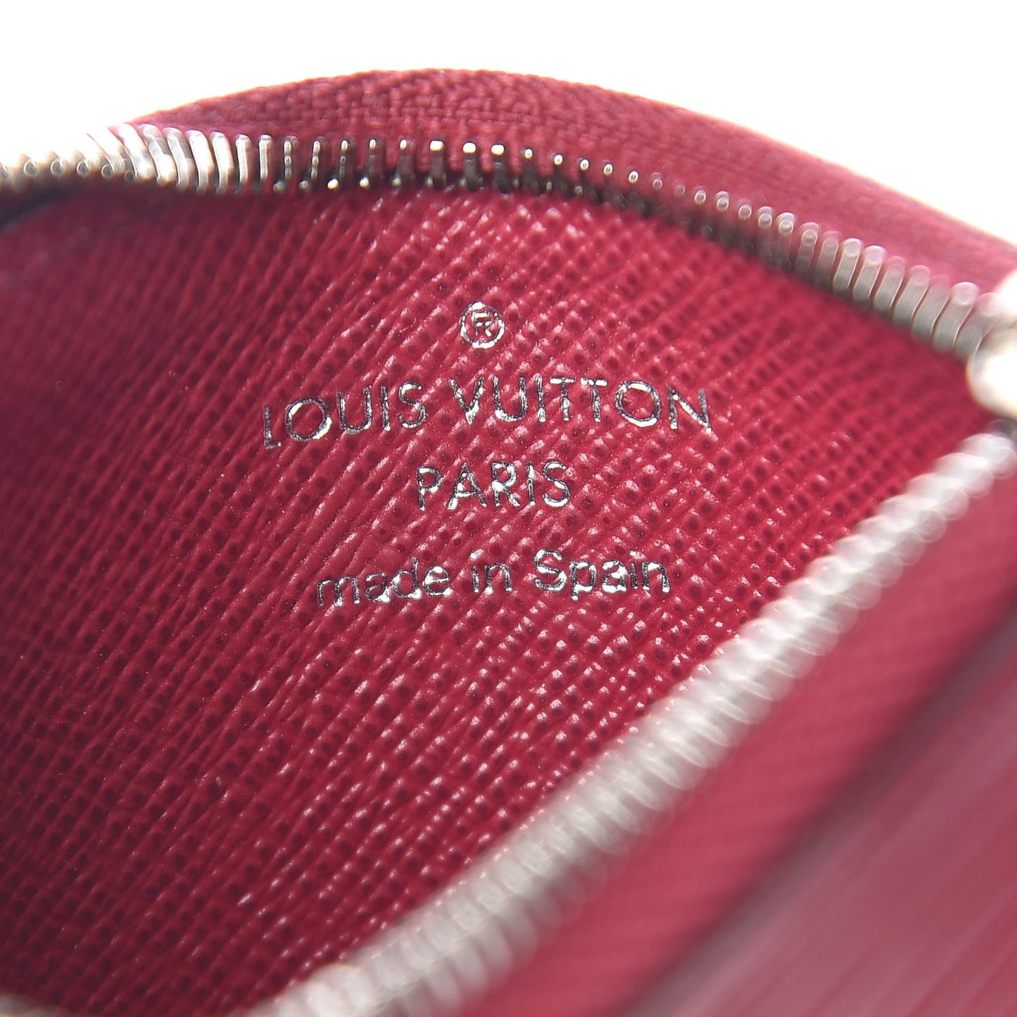 Epi Trio Card Case Wallet Rose Ballerine Rouge Fuchsia