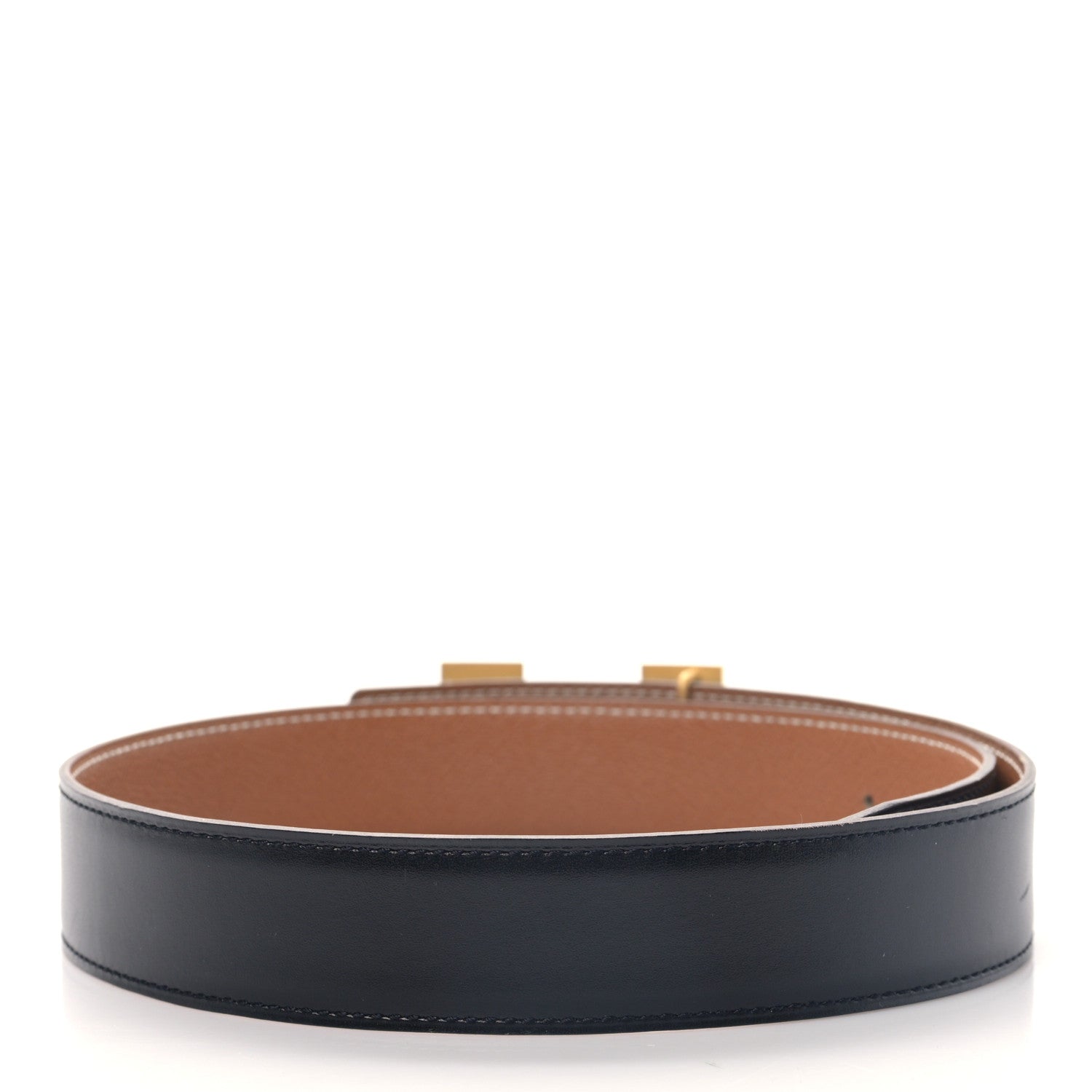 Hermes Box Togo 32mm H Belt 65 Black Gold 2 of 4