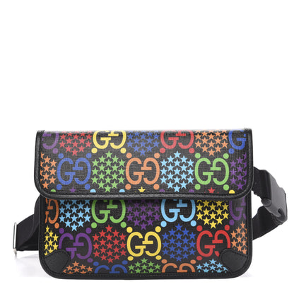 Gucci GG Supreme Monogram Psychedelic Slim Belt Bag Black 1 of 10
