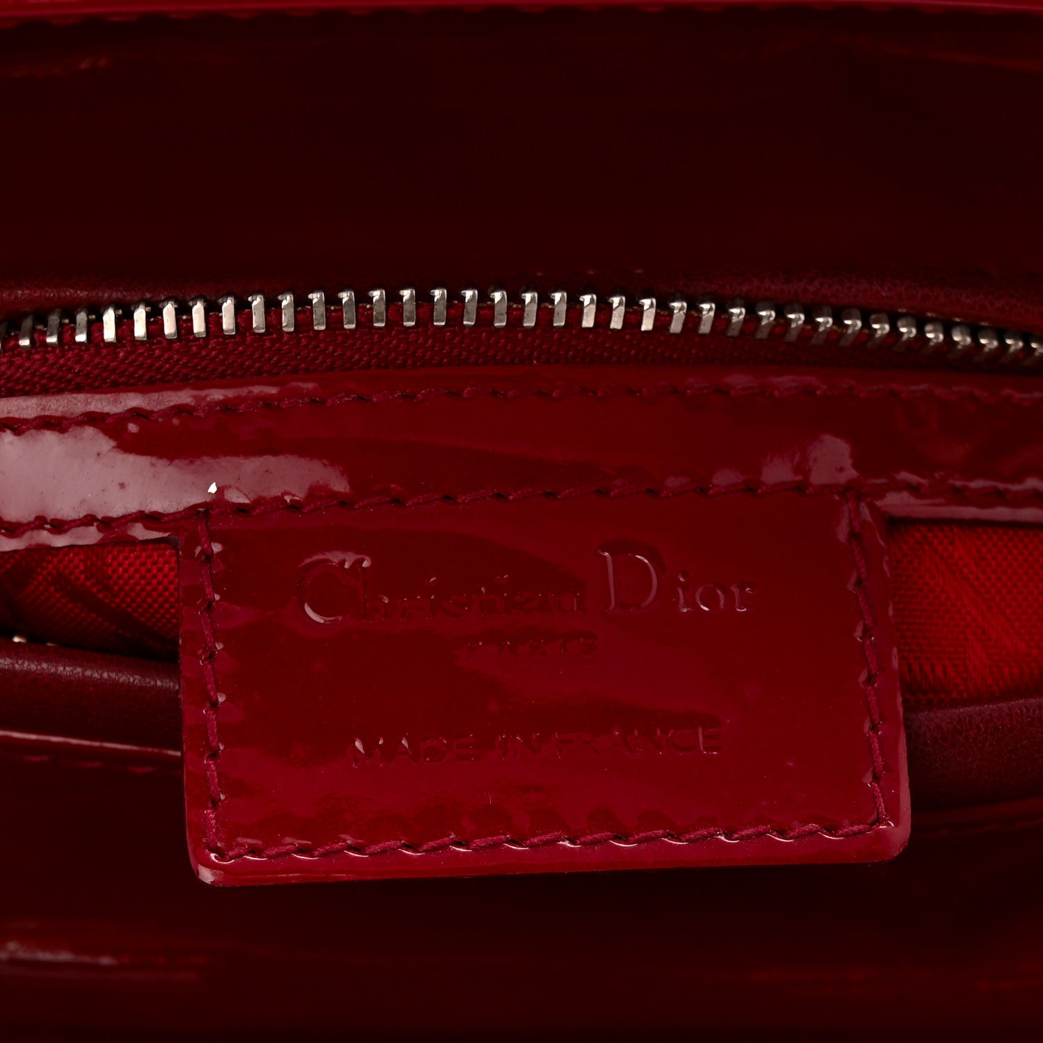Christian Dior Patent Cannage Medium Lady Dior Red 6 of 10