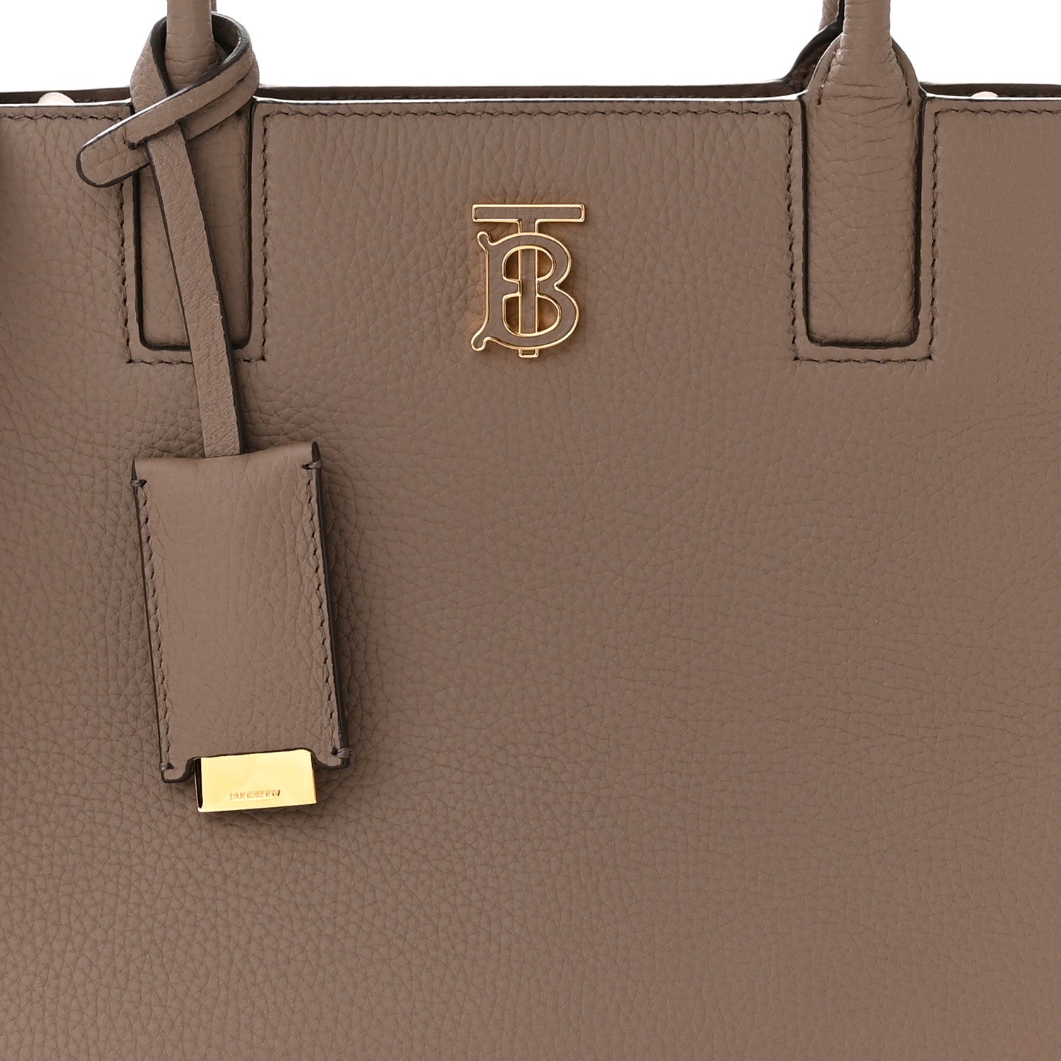Burberry Grained Calfskin Small Frances Tote Light Saddle Brown 7 of 10
