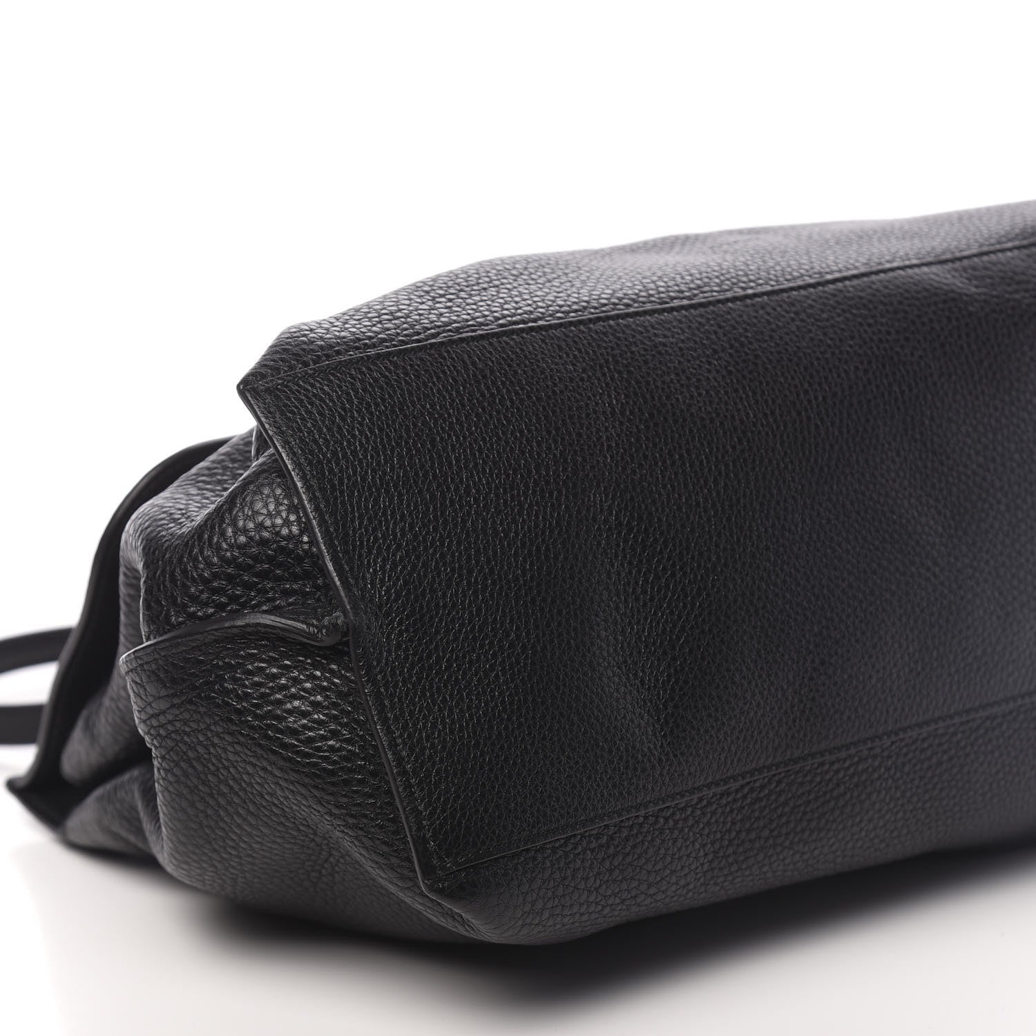 Gucci Pebbled Calfskin Large Bamboo Daily Top Handle Bag Black 7 of 11