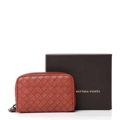 Bottega Veneta Nappa Intrecciato Zip Around Coin Purse Brique 8 of 8
