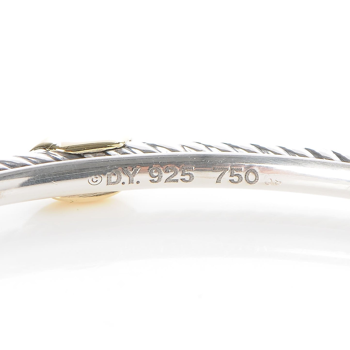 Sterling Silver 18K Gold Citrine 3mm Color Classics Three Station Bangle