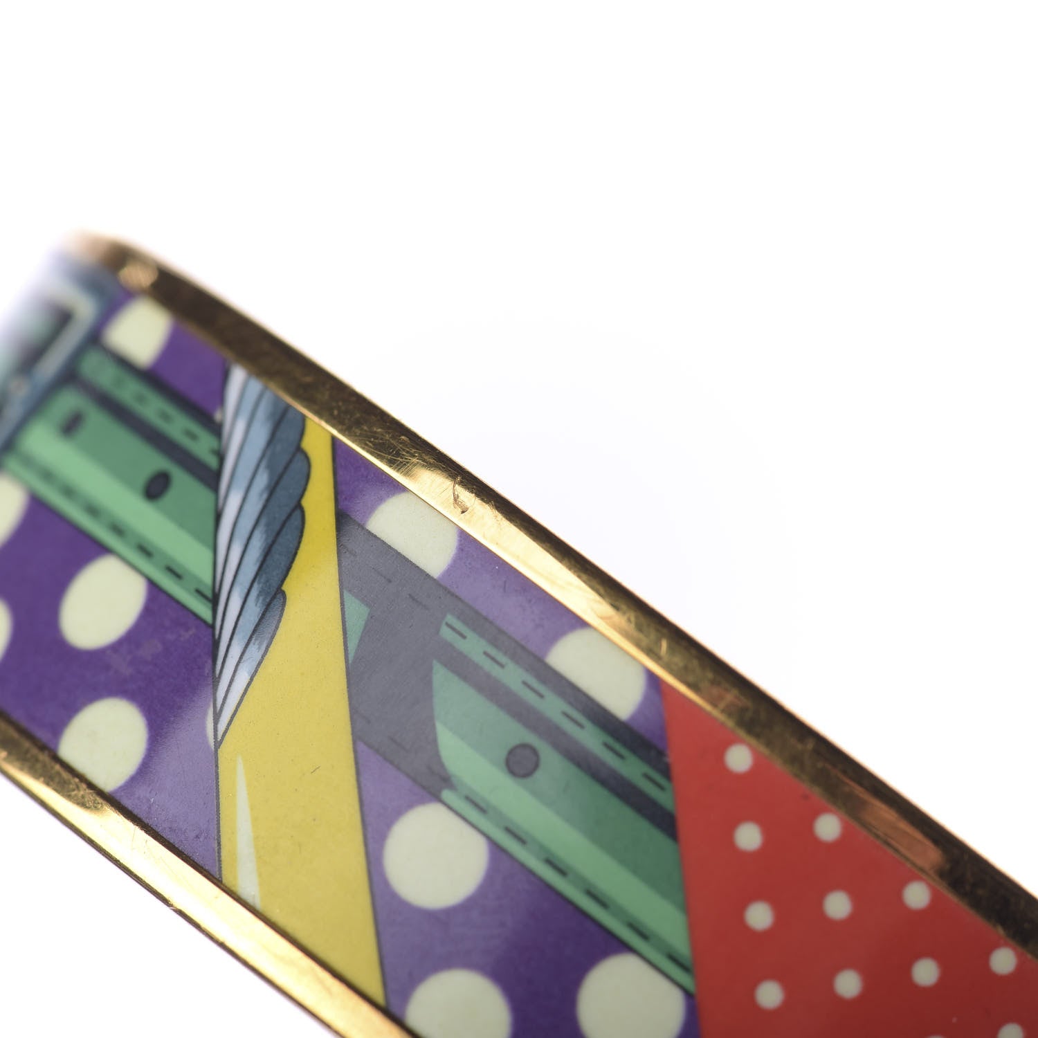 Hermes Enamel Printed Wide Bracelet 70 7 of 8
