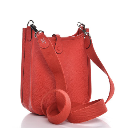 Hermes Taurillon Clemence Evelyne TPM Rouge Tomate 3 of 9