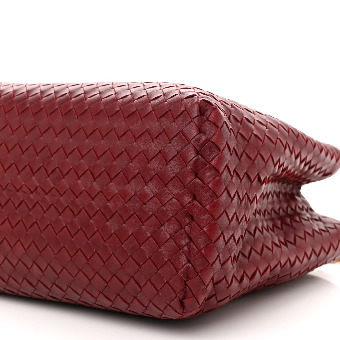 Nappa Intrecciato Medium Classic Chain Strap Tote Bordeaux